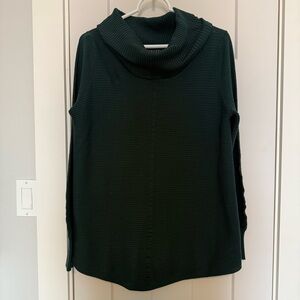 Women's Dark Green Cowl Neck Sweater